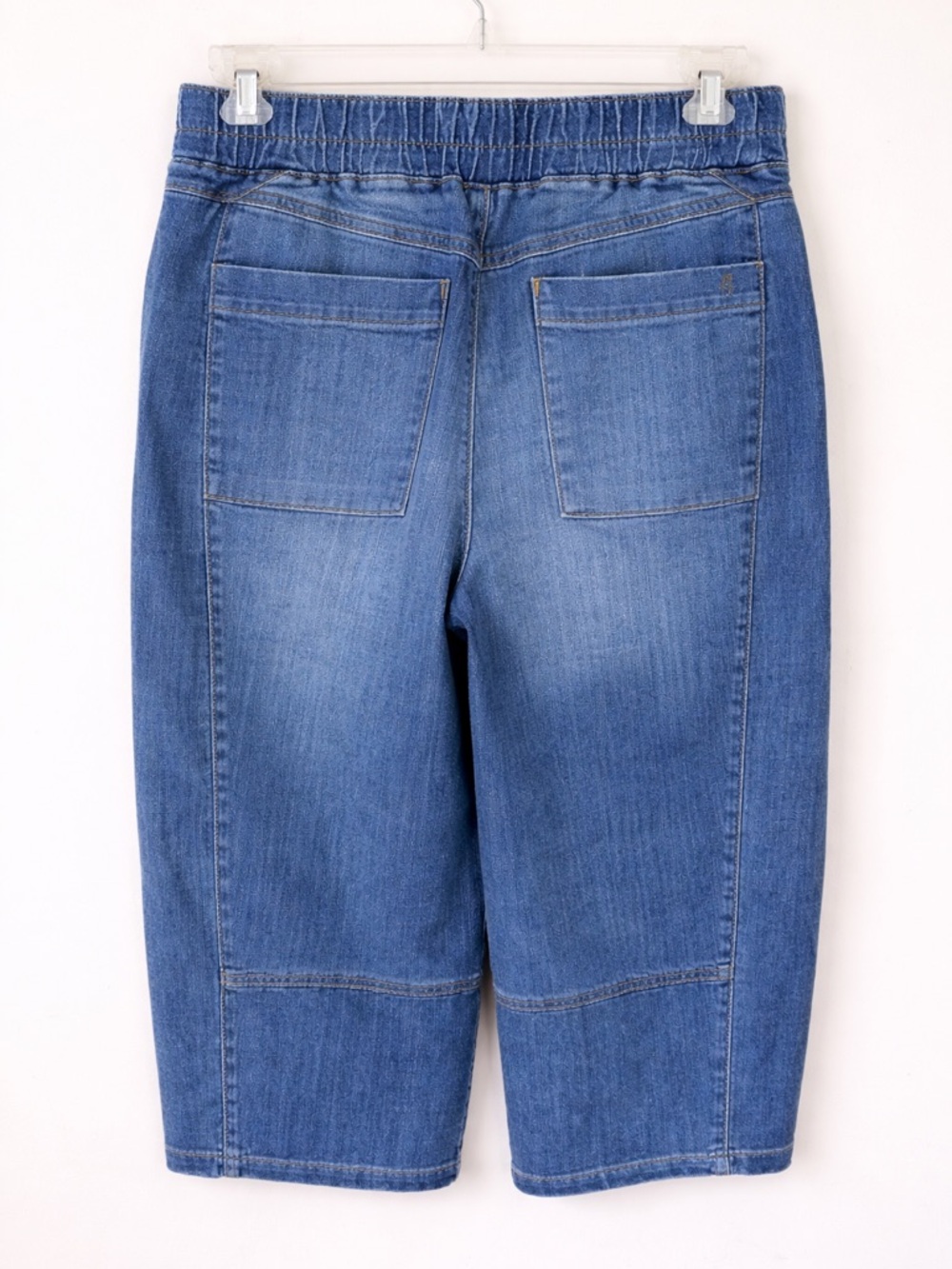 Pilcro Wide Leg Flared Hem Denim Jeans - Light Blue - Picture 8 of 8